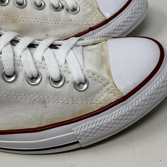 Converse All Star Sneakers Mens 9 White Canvas Low Top Chuck Unisex Shoes - Picture 4 of 16